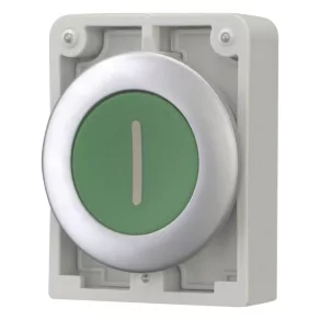 Buton Eaton, 30 mm, plat, verde „i”, m30c-fd-g-x1-182956