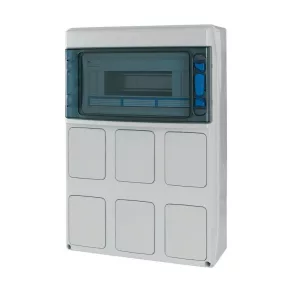   Dulap de conexiuni industriale Eaton, IP65, 12te, 6 plăci de acoperire, ika-c-1/12-st-lid-187357