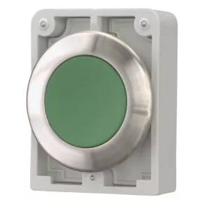 Buton Eaton, metalic, 30 mm, plat, verde, m30i-fd-g-188087