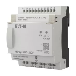   Eaton 12/24 V UC, releu de control; 8di(4ai)/4ro, fără afișaj, eth, easy-e4-uc-12rcx1-197212