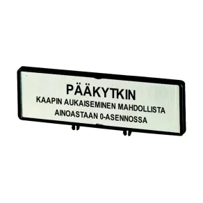 Plăcuță cu etichetă Eaton /t0, t3, p1, zfs66-t0-205537