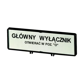 Plăcuță cu etichetă Eaton /t0, t3, p1, zfs71-t0-205540