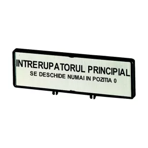 Plăcuță cu etichetă Eaton /t0, t3, p1, zfs73-t0-205542