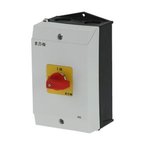   Comutator Eaton on-off, trei poli + n, carcasă roșie, p1-25/i2-rt/n-207301
