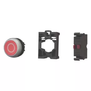 Buton Eaton, plat, roșu, complet, m22-d-r-x0/k01-216510