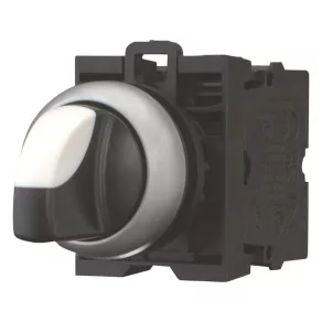   Buton selector Eaton complet, 3 poziții, retractabil, 2z, panou frontal, m22-wrk3/k20-216520
