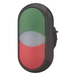   Buton dublu iluminat Eaton, buton + lampă evidențiată, m22s-ddl-gr-216699
