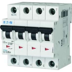   Întrerupător automat miniatural Eaton, 25 kA, cu patru poli, fazt-c16/4-240965