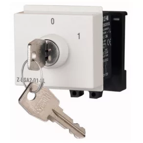   Comutator rotativ Eaton, bipolar, 20 A, 0-1, acționat cu cheie, z-dsa2-01-sl-248873