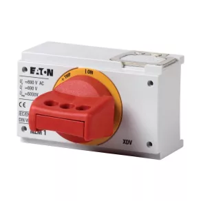   Manetă rotativă Eaton, roșu-galben, cu blocare (pe aparat), nzm1-xdvr-260135
