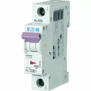   Întrerupător de mică putere Eaton 1P C 32 A 10 kA PL7-C32/1 (262707)