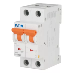   Întrerupător automat miniatural Eaton, 10 kA, bipolar, pl7-c63/2-263365