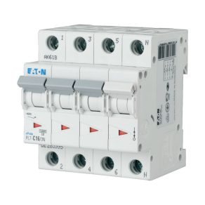   Întrerupător automat miniatural Eaton, 10 kA, 3P+0, pl7-b63/3n-263991