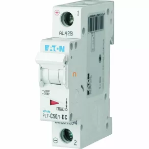   Întrerupător de mică putere Eaton 1P C 50 A 10 kA PL7-C50/1-DC (264894)