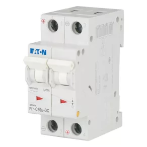   Întrerupător automat miniatural Eaton, 10 kA, bipolar CC, pl7-c50/2-dc-264907