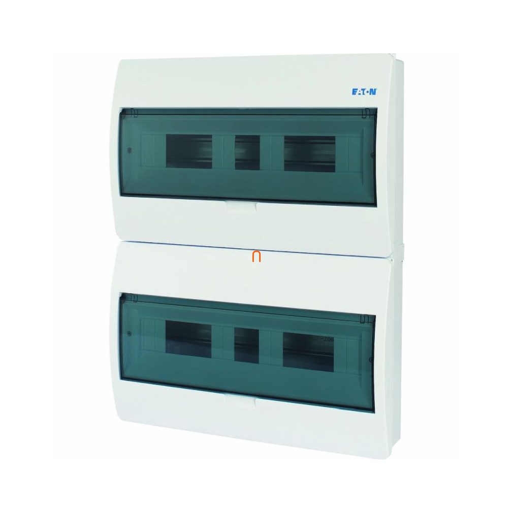 Distribuitor electric exterior, cu 2 rânduri, 36 module, cu ușă transparentă, IP40, cu șină PE/N Eaton BC-O 280350
