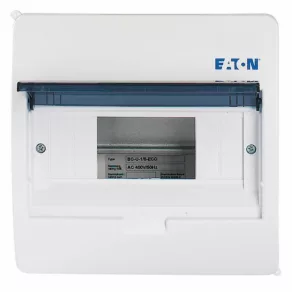   Tablou de distribuție încastrat Eaton, 1 rând, 8 poli, transparent, bc-u-1/8-eco-280353