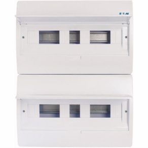   Cutie de distribuție Eaton pentru montare pe perete, 2 rânduri, 36 prize, albă, bc-o-2/36-tw-eco-281694