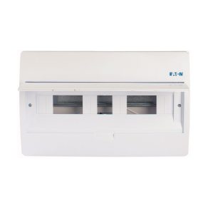   Cutie de distribuție mică Eaton, montată încastrat, 1 rând, 18 prize, albă, bc-u-1/18-tw-eco-281699