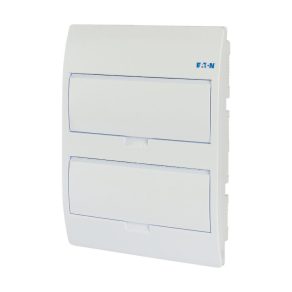   Cutie de distribuție mică Eaton, montată încastrat, 2 rânduri, 24 prize, albă, bc-u-2/24-tw-eco-281710
