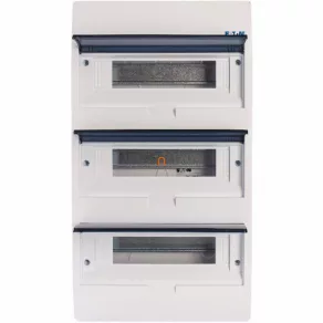   Tablou de distribuție încastrat Eaton, 3 rânduri, 36 de unități, transparent, bc-u-3/36-eco-284641
