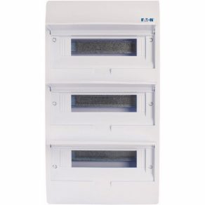   Cutie de distribuție Eaton pentru montare pe perete, 3 rânduri, 36 prize, albă, bc-o-3/36-tw-eco-284642