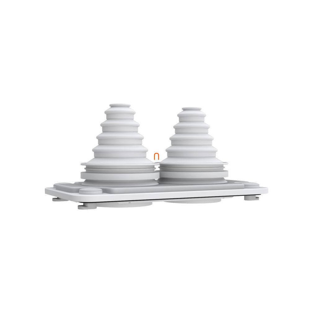 Easy PrismaSeT XL placă de introducere a cablurilor pentru 2 intrări 14 mm x 54 mm fixabilă din interior ABWRY06126 Schneider