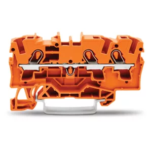   Bloc terminal de alimentare cu 3 fire Wago 4 mm², portocaliu (2004-1302)