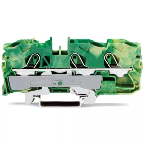   Clemă de legătură cu 3 fire Wago, verde-galben (2010-1307)