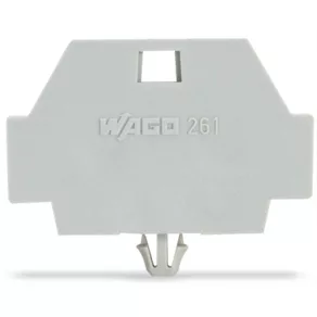   Terminal Wago cu picior de fixare cu fixare prin clip, gri (261-371)