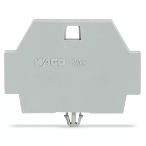   Capac Wago cu picior de montare cu fixare prin clip, gri (262-371)