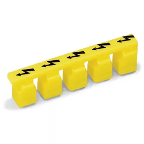   Wago Capac de protecție cu simbol de avertizare fulger, negru, pentru 5 borne, galben (283-405)