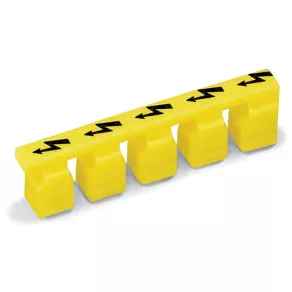   Wago Capac de protecție cu simbol de avertizare de fulger, negru, pentru 5 borne, galben (281-415)