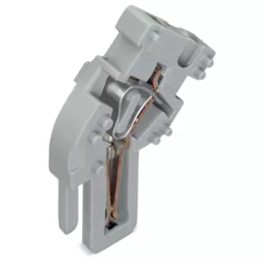   Conector cu piuliță Wago pentru modul central cu 1 fir, unghiular, gri (769-513)