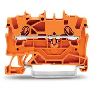   Clemă de legătură Wago cu 2 fire, 1,5 mm², portocalie (2001-1202)