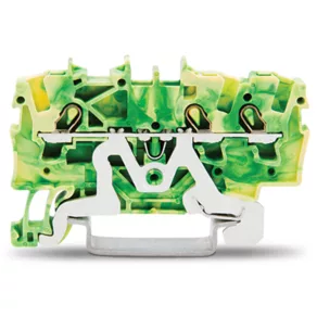  Clemă de legare la pământ Wago cu 3 fire, 1,5 mm², verde-galben (2001-1307)