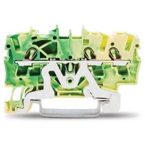 Bloc terminal de trecere WAGO 2002-1307, verde/galben