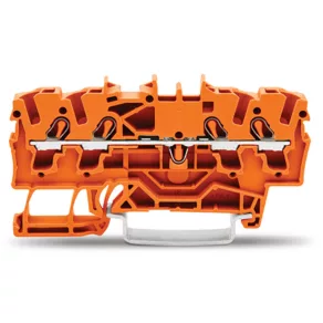   Bloc terminal de alimentare cu 4 fire Wago, portocaliu, 2,5 mm² (2002-1402)