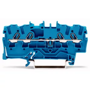   Bloc terminal Wago cu 4 conductori, albastru 2,5 mm² (2002-1404)