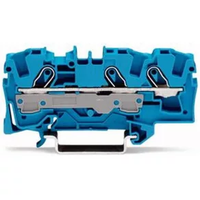 Bloc terminal Wago cu 3 fire, 6 mm, albastru (2006-1304)