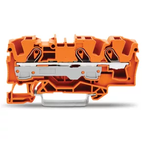   Bloc terminal de alimentare cu 3 fire Wago 6 mm², portocaliu (2006-1302)