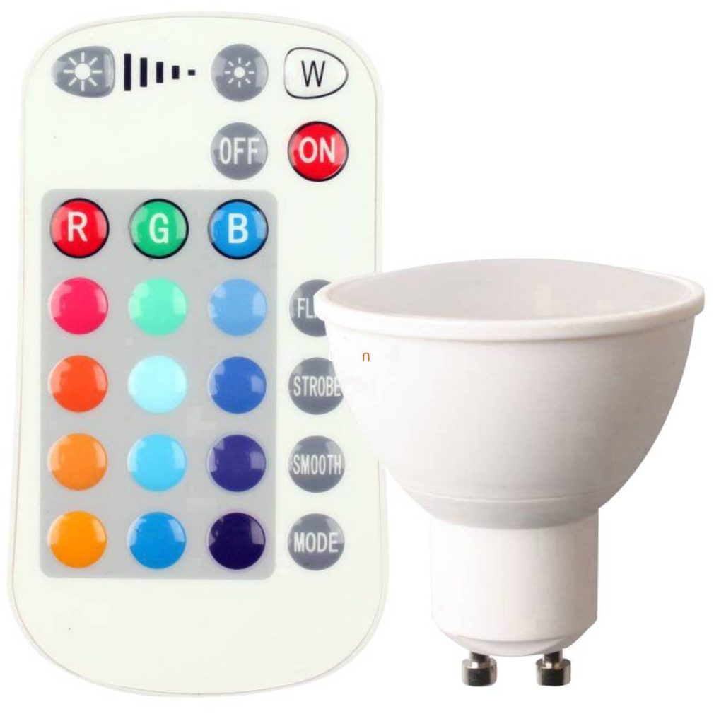 Müller Licht 400352 5W GU10 LED reglabil, 2700K + RGB (schimbător de culoare) + telecomandă