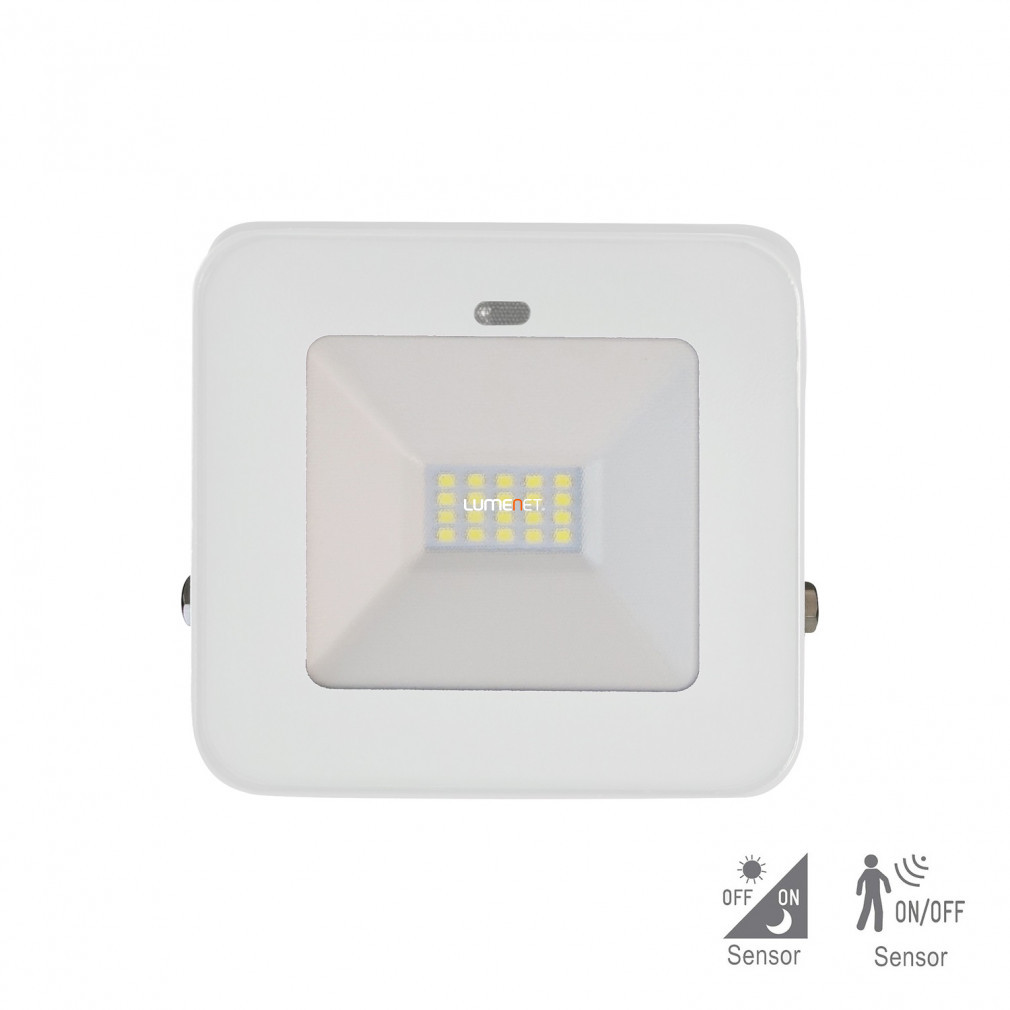 Reflector LED cu senzor de mișcare, 10 W, 700 lm, 6500 K, IP65 alb - Pete Müller Licht 21600009