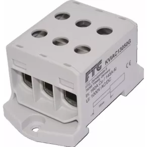  Bloc terminal cablu principal 3x50/3x50 mm² (1,5-50 mm²) gri AL/CU triplu FTG KVIAC13050G
