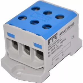   Bloc terminal cablu principal 3x50/3x50 mm² (1,5-50 mm²) albastru AL/CU triplu FTG KVIAC13050B