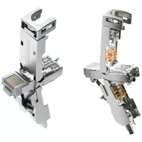   Siemens 6GK1901-1BB12-2AA0 IE FC RJ45 Plug 180 4x2, conector Ethernet industrial, carcasă metalică robustă, CAT6A