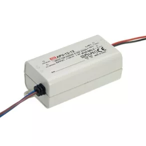   Sursă de alimentare LED Mean Well cu o singură ieșire, APV-12-12, Vin: 90-264 VAC/127-370 VDC, Vout: 12 VDC / 0-1 A, P: 12 W
