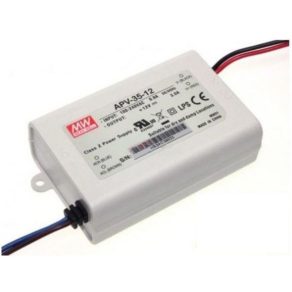   Sursă de alimentare LED Mean Well cu o singură ieșire, APV-35-12, Vin: 90-264 VAC/127-370 VDC, Vout: 12 VDC / 0-3 A, P: 36 W