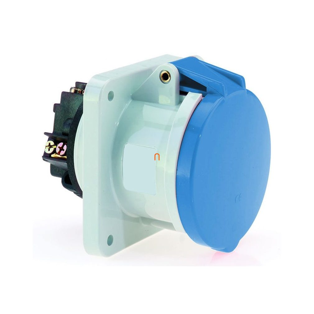 Conector industrial DAFB-632 3P 63A 250V conector încastrabil albastru IP44 stânga 1307