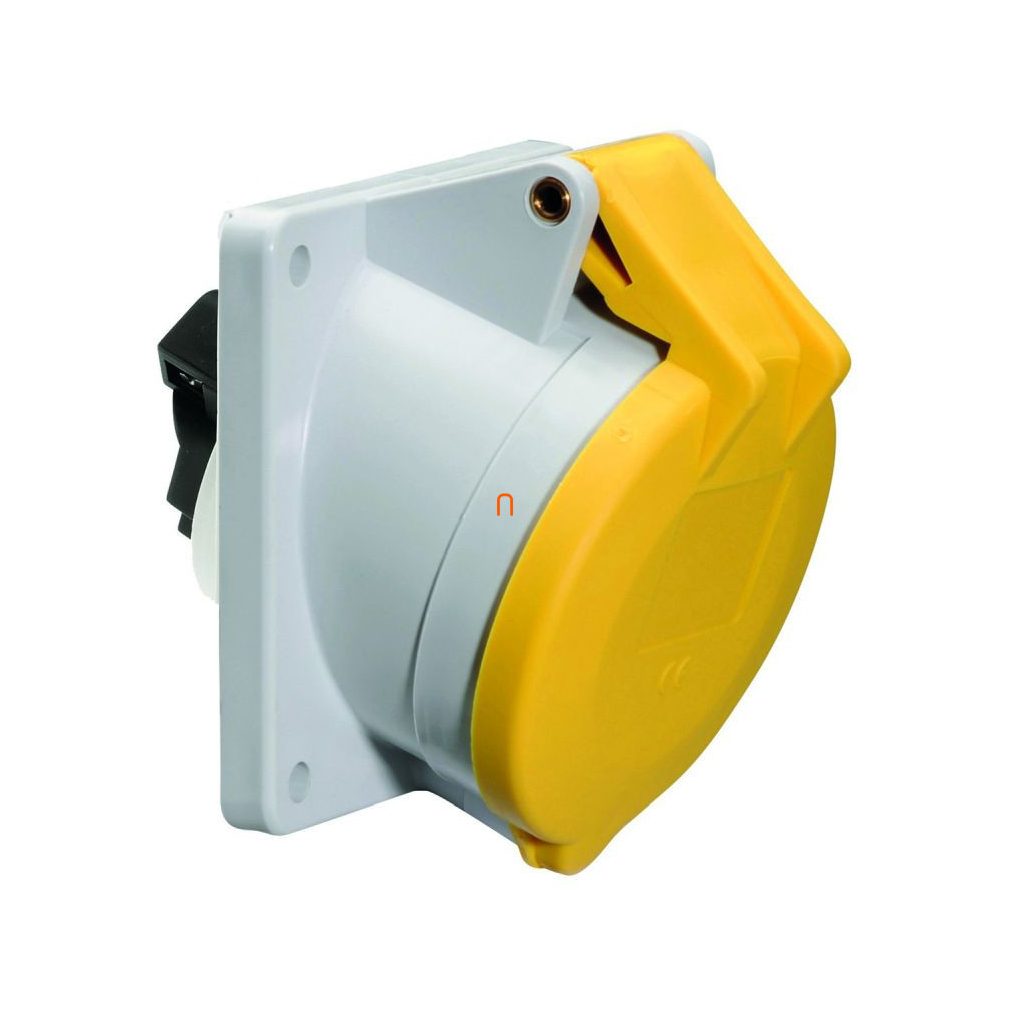 Bals 130V 2P+F 16A 130V 4h priză încastrabilă galbenă înclinată IP44 12079